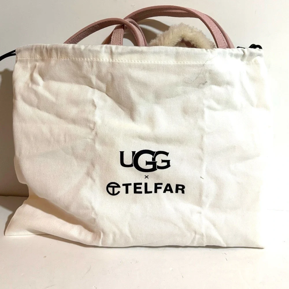 Telfar Blush Shearling Mini Bag UGG  Telfar shearling crossbody bag - Picture 6 of 9